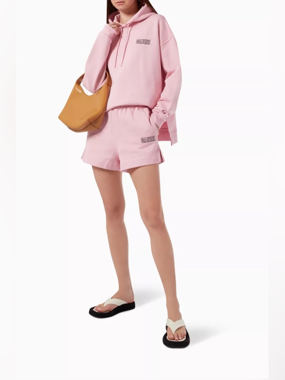 Ganni Women's Software Isoli Shorts in Light Pink Size Small